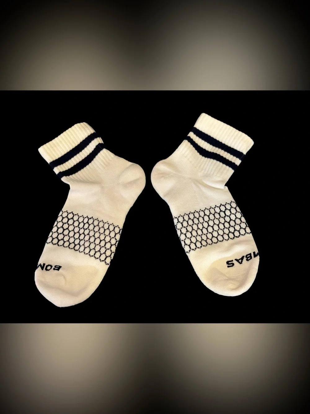 Bombas Men's Vintage Stripes Quarter Socks (2-Pair Pack) Men’s Medium 6-9